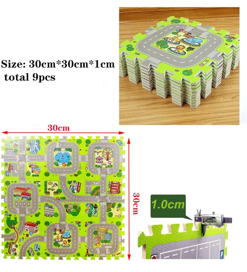 Puzzle géant en mousse circuit